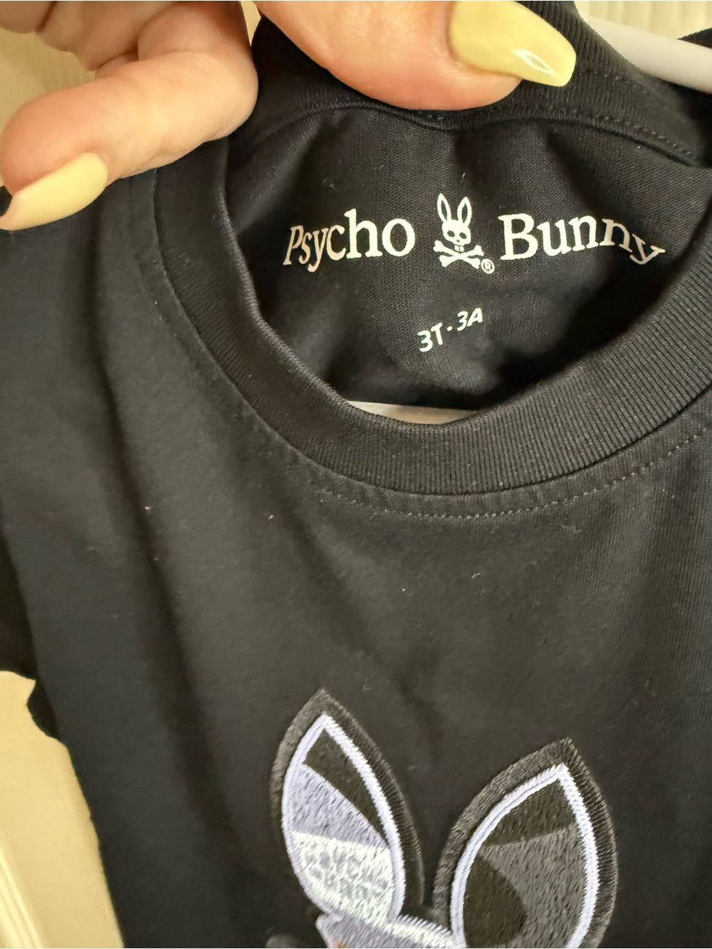 Psycho Bunny Dante Bunny Black Graphic T-Shirt Short Sleeve NWT Size 3T - Picture 3 of 3